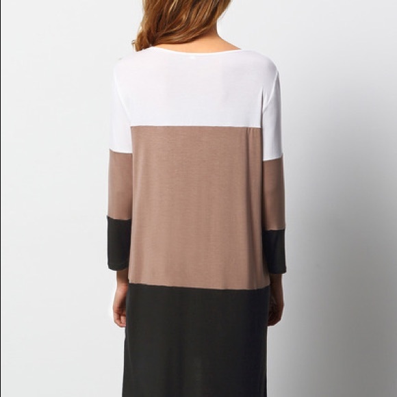 ✨Black cream color block dress/ tunic✨ - Picture 4 of 6